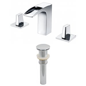 Ensemble de robinet, répandu, 4,68", laiton, chrome