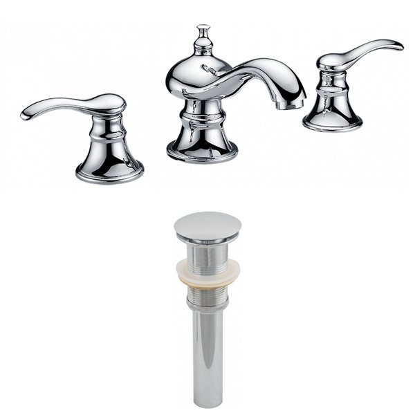 American Imaginations Faucet Set - Widespread - 3.05-in - Brass - Chrome