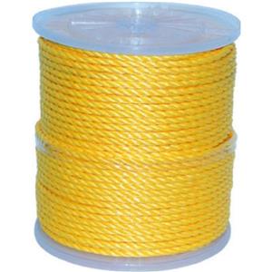 Corde torsadée, 3/4 po x 125 pi, polypropylène, jaune