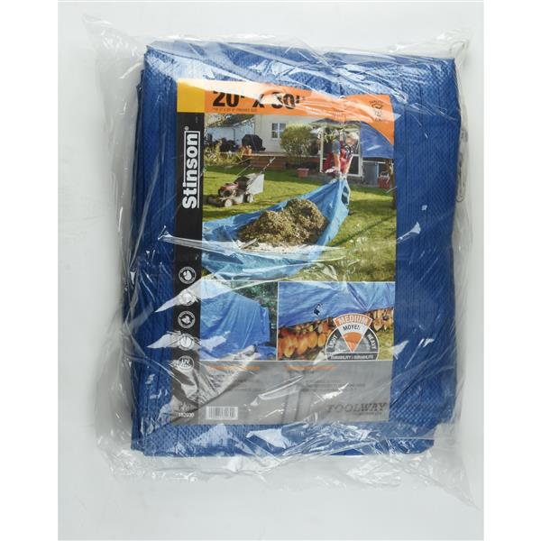 Toolway Tarpaulin - 20-ft x 30-ft - Polyethylene - Blue