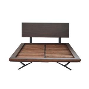 CDI Furniture Streamline Natural Wood Dark Finish Queen Bed