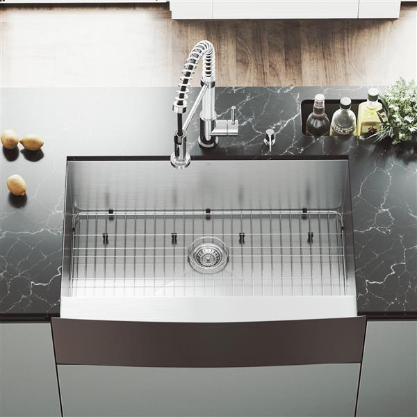 Vigo Evier De Cuisine Acier Inoxydable Grille Crepine 33 Vg3320ck1 Rona