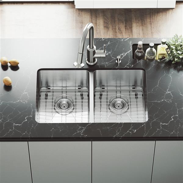 Kitchen Sink Two Grids Strainers 29 X 18