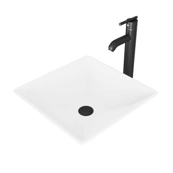 Vigo Vessel Bathroom Sink With Faucet White Vgt1017 Rona
