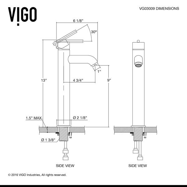 VIGO Glass Vessel Bathroom Sink with Faucet - Russet