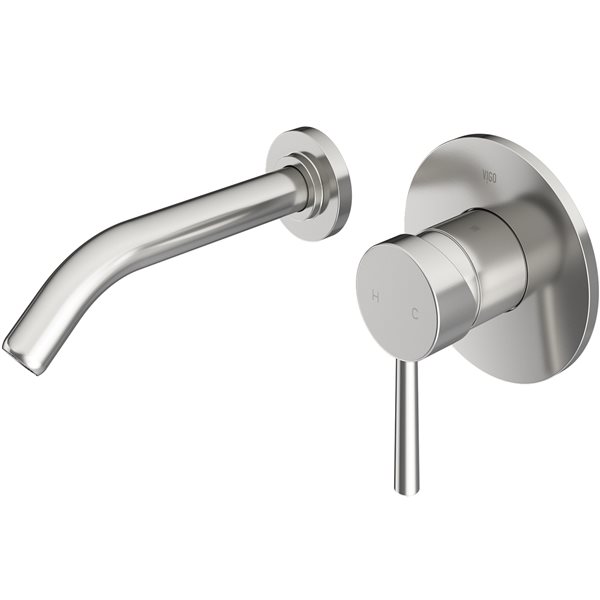 Olus 5-In H Single Handle 2-Hole Bathroom Wall Mount Faucet - Brushed Nickel