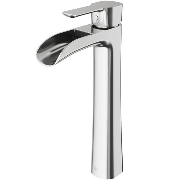 VIGO Niko Vessel Bathroom Faucet In Brushed Nickel