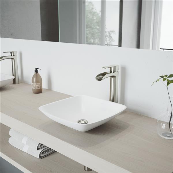 VIGO Niko Vessel Bathroom Faucet In Brushed Nickel VG03024BN | RONA