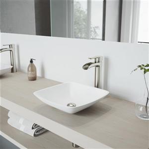 VIGO Niko Vessel Bathroom Faucet In Brushed Nickel