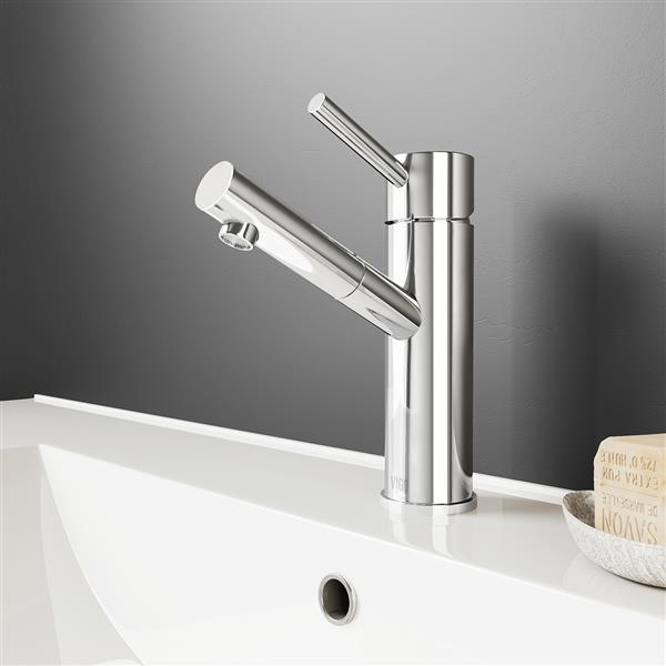 VIGO Norma Single Hole Bathroom Faucet - Chrome