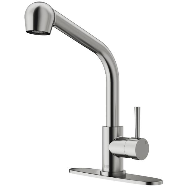 Vigo Avondale Pull Out Spray Kitchen Faucet With Deck Plate