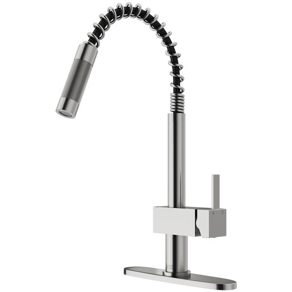 Vigo Lincroft Pull Down Kitchen Faucet With Deck Plate