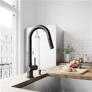 VIGO Gramercy Pull-Down Kitchen Faucet In Matte Black