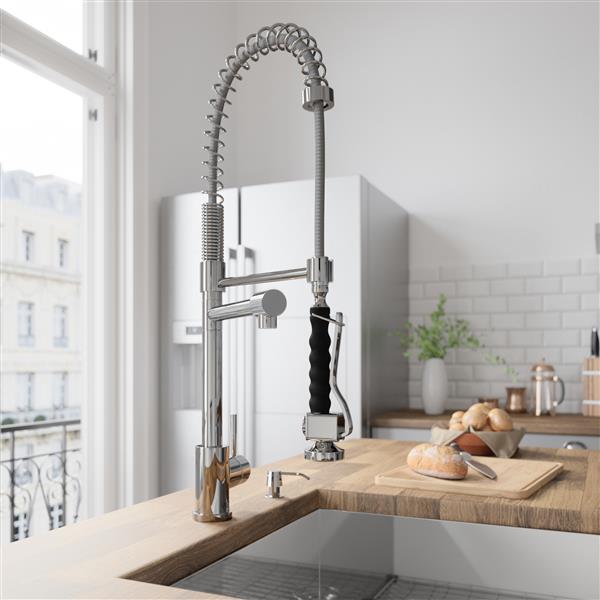 VIGO Zurich Pull Down Spray Kitchen Faucet In Chrome VG02007CHK2 RONA   330610830 MainImage 001 L 