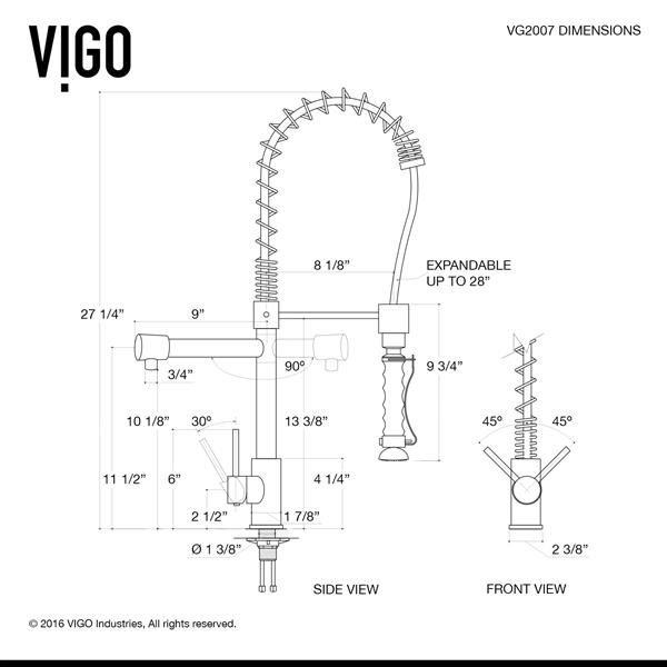 Zurich Pull-Down Spray Kitchen Faucet In Chrome