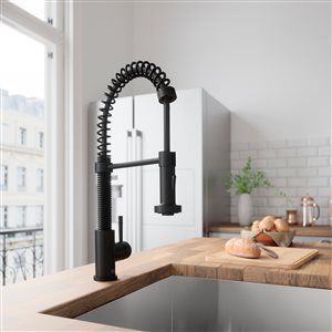 VIGO Edison Matte Black Pull-Down Spray Kitchen Faucet