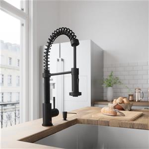 Robinet de cuisine avec douchette rétractable Edison par VIGO noir mat