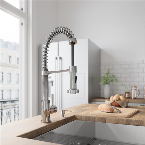 Edison Pull-Down Spray Kitchen Faucet In Chrome