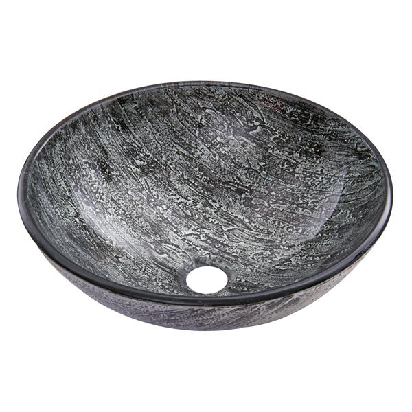 VIGO Glass Vessel Bathroom Sink - Titanium