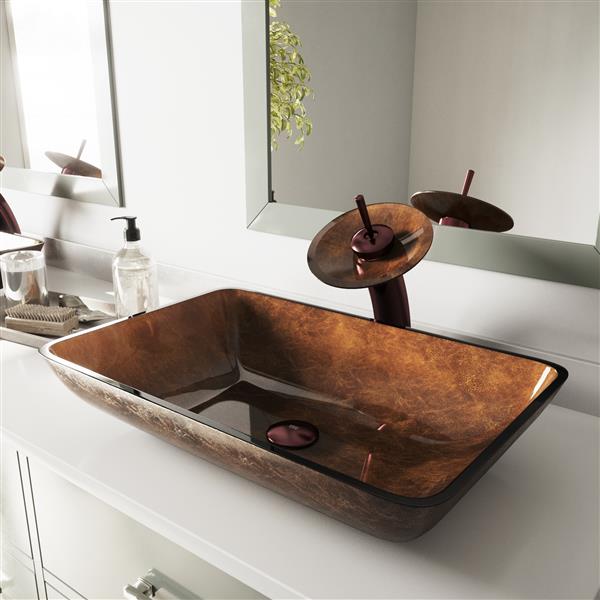 Glass Vessel Bathroom Sink - 22-in