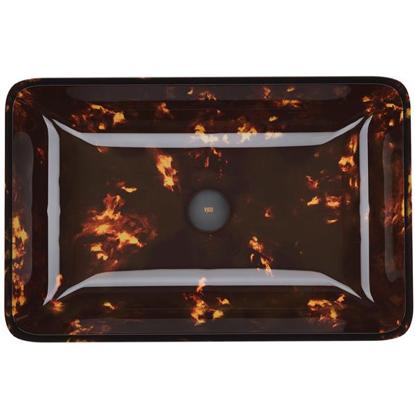 VIGO Glass Vessel Bathroom Sink - Brown