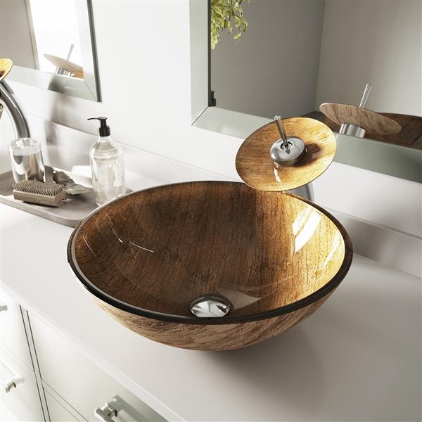 VIGO Glass Vessel Bathroom Sink - Glass