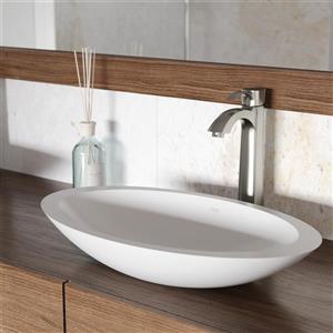 VIGO Vessel Bathroom Sink - White