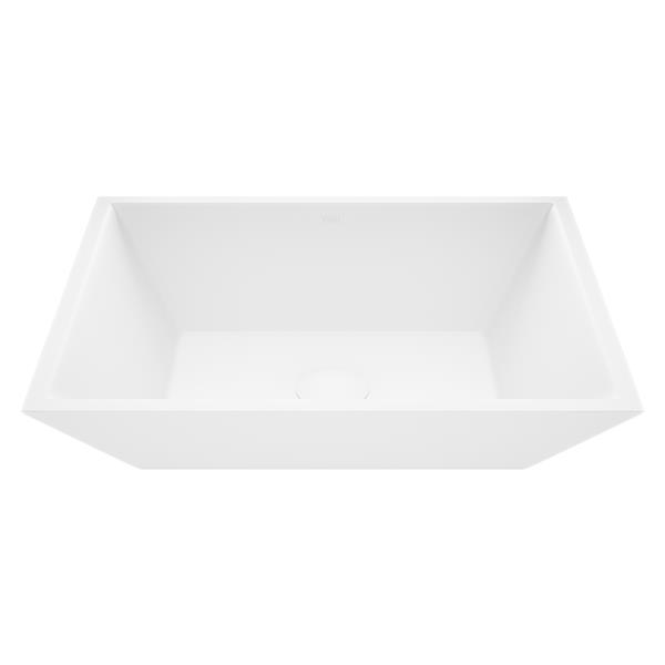 VIGO Vessel Bathroom Sink - White