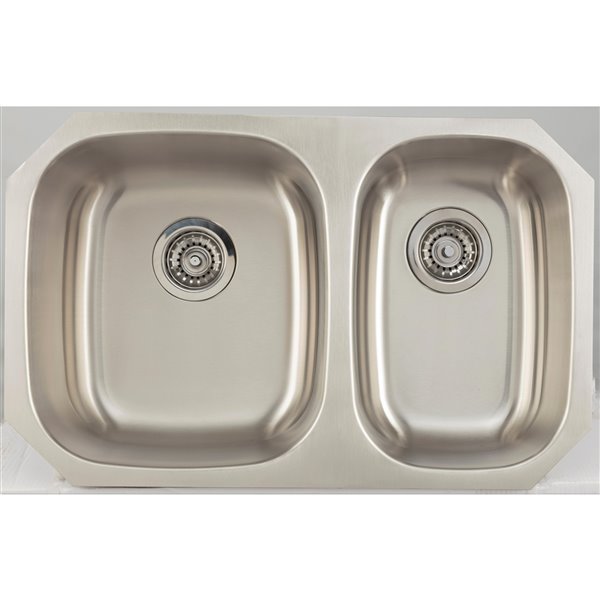 American Imaginations Undermount Double Sink 28 25 In Stainless   330610953 MainImage 001 L 