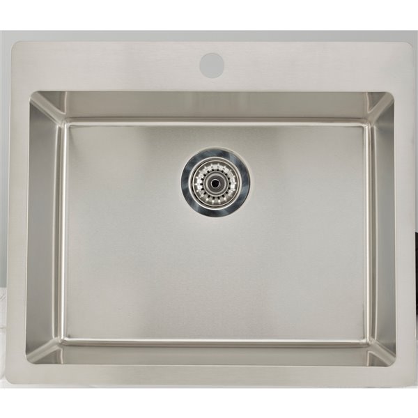 American Imaginations Single Sink - 27.75-in x 20.25-in - Stainless Steel
