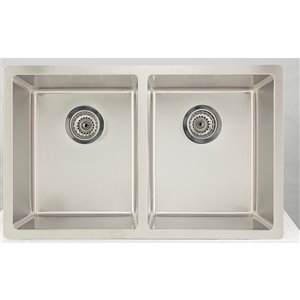 American Imaginations Undermount Double Sink - 32" - Stainless Steel