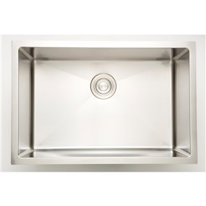 American Imaginations Undermount Single Sink - 27" - Stainless Steel - Chrome