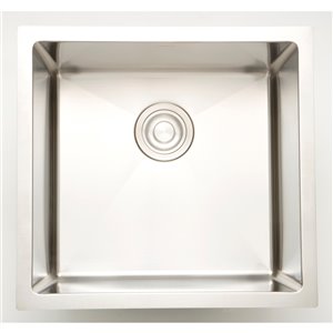 American Imaginations Undermount Single Sink - 17" x 17" - Chrome