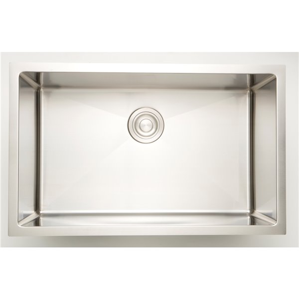 American Imaginations Undermount Single Sink - 32-in - Stainless Steel - Chrome