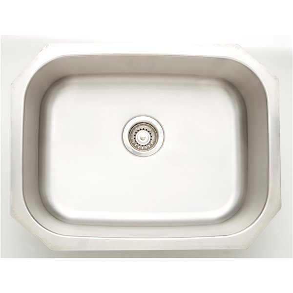 American Imaginations Undermount Single Sink - 27.12-in x 17.87-in - Stainless Steel