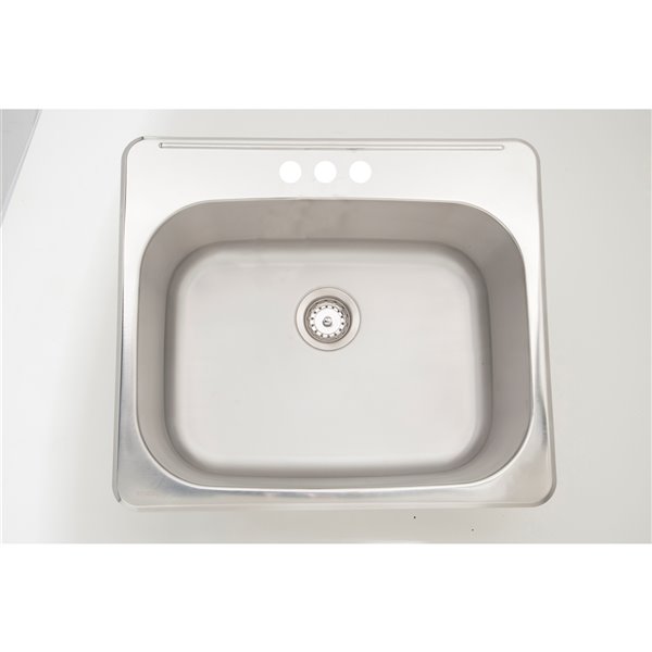 American Imaginations Single Sink - 22-in - Stainless Steel