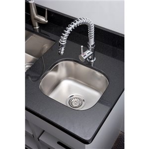 American Imaginations Undermount Single Sink - 15" x 13" - Stainless Steel
