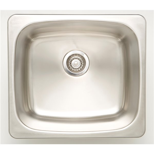 American Imaginations Undermount Sink - 18-in - Stainless Steel - Chrome