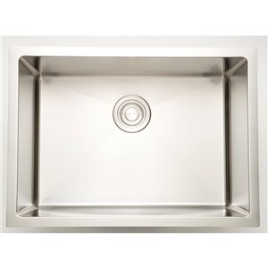 American Imaginations Undermount Single Sink - 22" x 18" - Stainless Steel