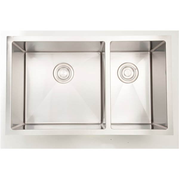 American Imaginations Undermount Sinks - 30-in x 18-in - Chrome