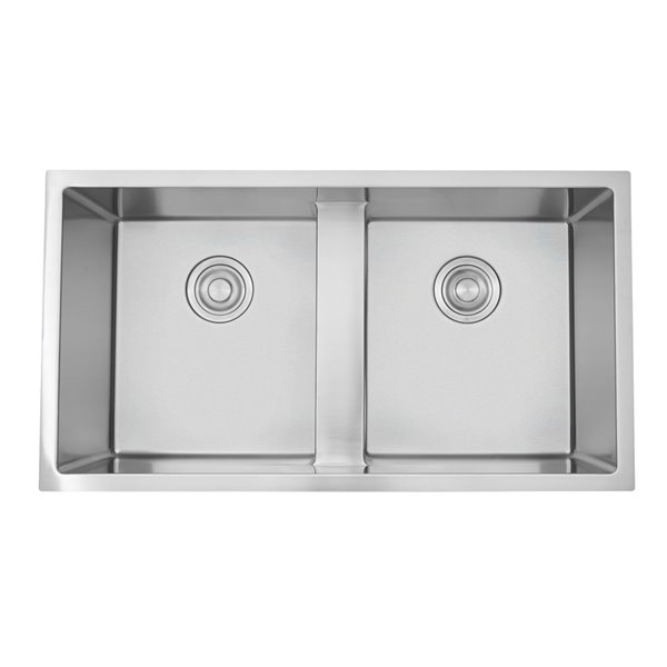 American Imaginations Undermount Double Sink - 37-in - Stainless Steel