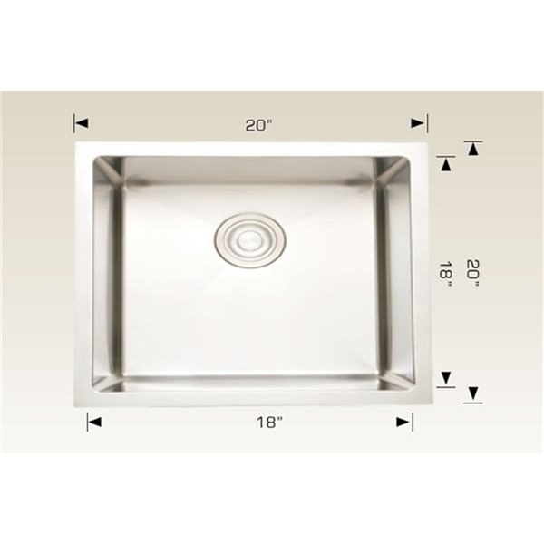American Imaginations Laundry Sink - 20-in - Stainless Steel AI