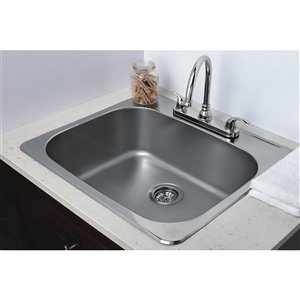 American Imaginations Laundry Sink - 25" x 22" - Stainless Steel