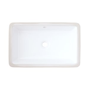 American Imaginations Undermount Sink - 21.87" - Rectangular - White