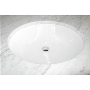 American Imaginations Undermount Sink - 18.12-in - Oval - White