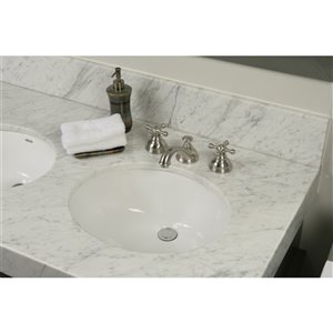 American Imaginations Undermount Sink - 16.5-in - Oval - White