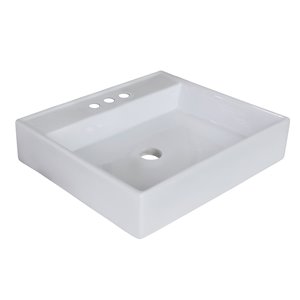 American Imaginations Above Counter Vessel - 17" - White