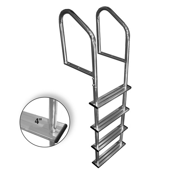 Multinautic 15513 4-Step Aluminum Tubular Dock Ladder,15513