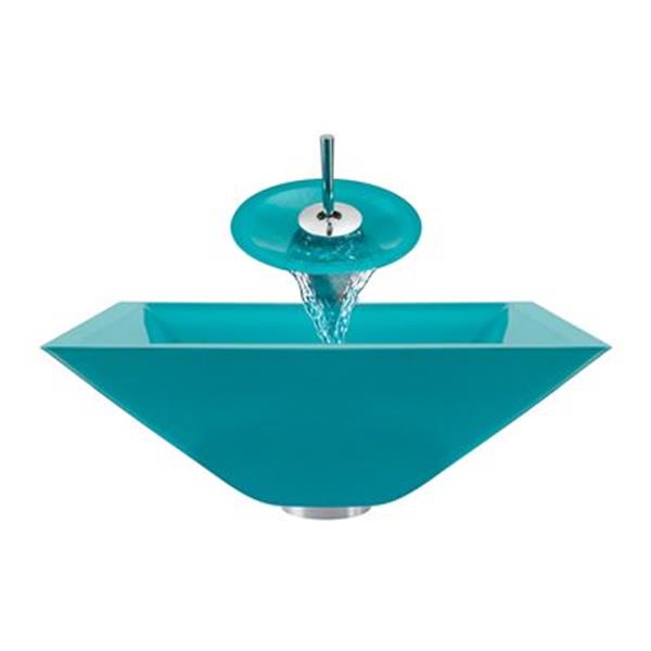 Mr Direct Turquoise Bathroom Waterfall Faucet Ensemble 603 T Rona