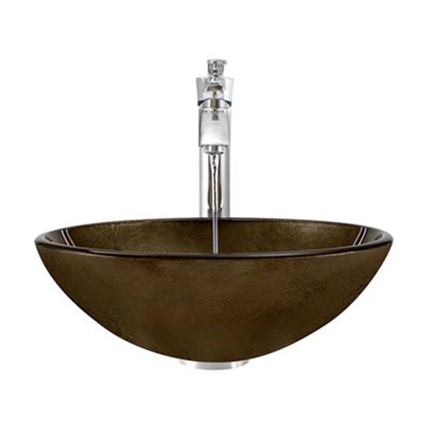 MR Direct Glass Vessel Sink w/ Faucet Ensemble,637-726-C | RONA